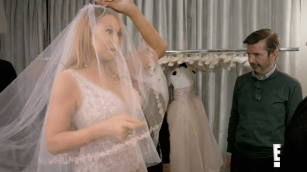  The singer is seen at a wedding dress fitting before her relationship broke down