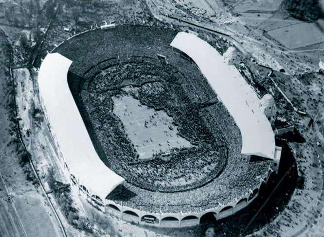  Aerial view of the stadium before kick-off in the White Horse Final.