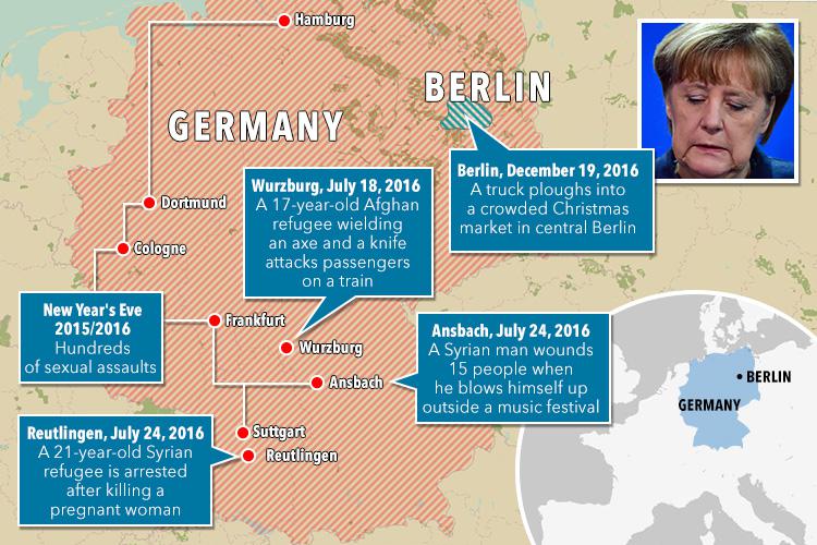  Ministers on both sides of the political divide have blasted Merkel's 'disastrous' open door immigration policy