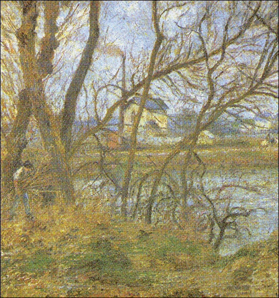  Pissarro founded the Impressionist movement with Monet. This is his Banks Of The Oise (1878)