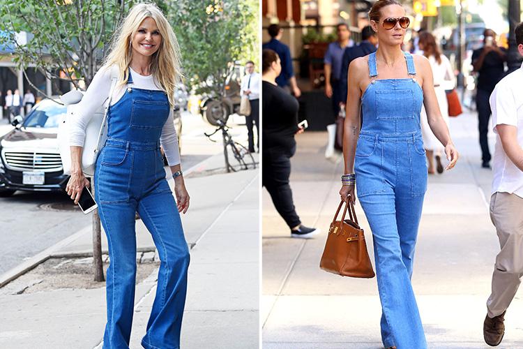  Christie Brinkley and Heidi Klum both chose Stella McCartney, although they styled the dungarees differently