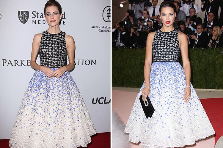  Allison Williams and Adriana Lima wore this Giambattista Valli look, with Adriana rocking it to the Costume Institute Gala in May