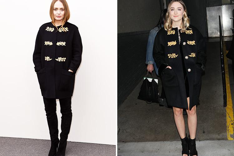  Laura Haddock in Burberry Prorsum in February, which was also worn by Saoirse Ronan the previous November