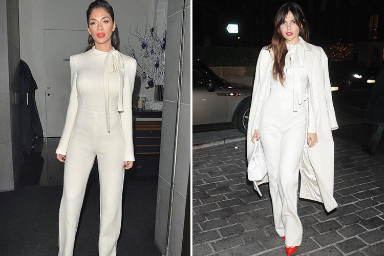  Nicole Scherzinger wore this fitted jumpsuit by Ermanno Scervino in December, the same month Doina Ciobanu tried it for size