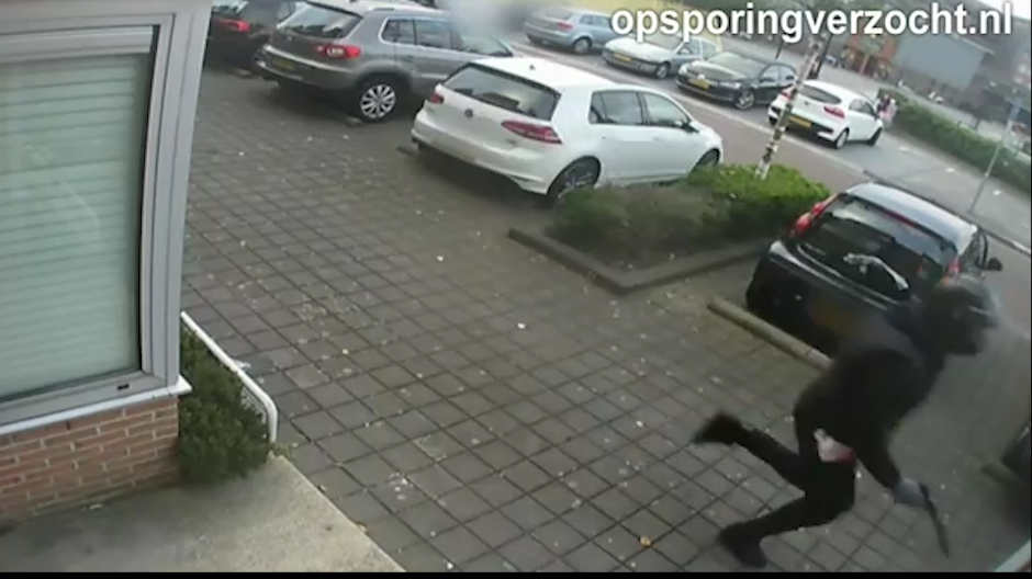  The next day the two men on the scooter are seen returning to the scene at the same time as the victim is walking to his car