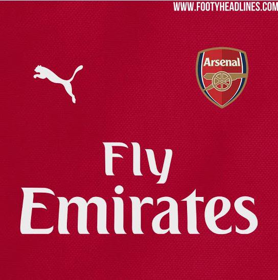  Arsenal's new dark red strip for the 17/18 season