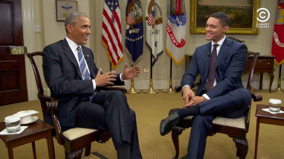  Obama was talking to Trevor Noah on the Daily Show