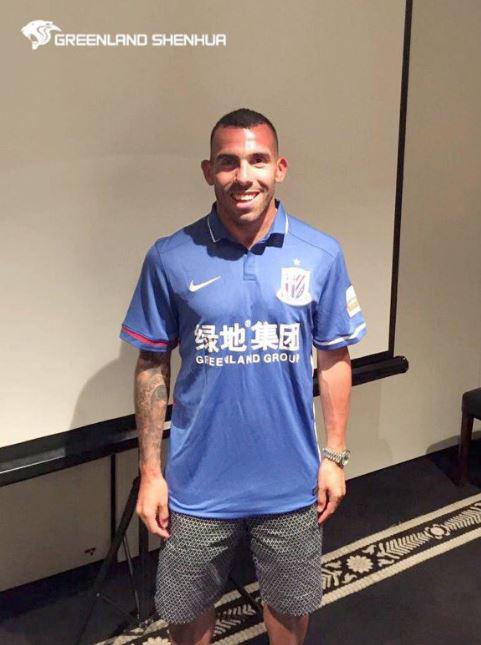  Carlos Tevez has officially joined Shanghai Shenhua on £615k-a-week deal