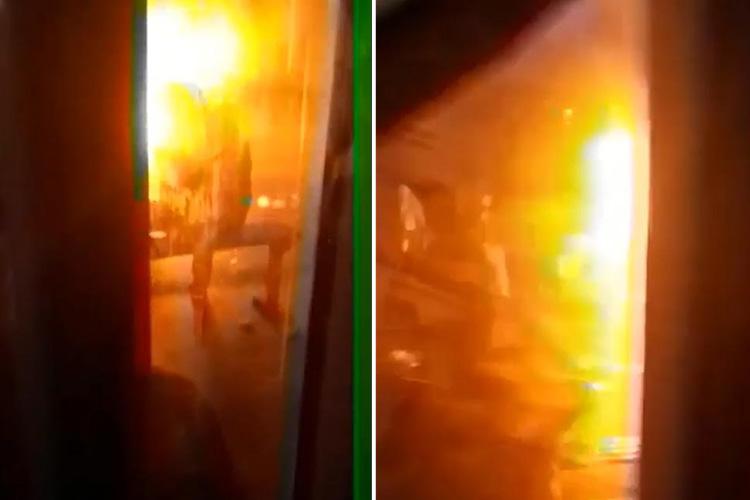  A video posted online appears to show fires are ablaze inside the Birmingham jail