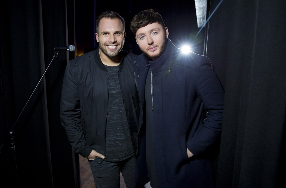  James Arthur with Dan Wootton back-stage at the gig