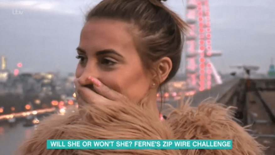  This Morning host Eamonn Holmes teased Ferne McCann before she took on the zip wire