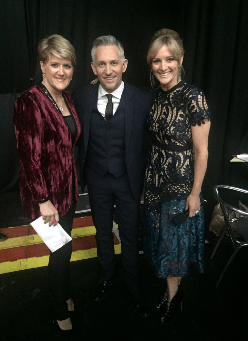  Gabby Logan (right) divided opinion with her lace dress at the Sports Personality of the Year 2016