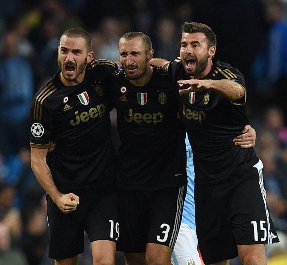  Juventus defensive trio, Leonardo Bonucci, Giorgio Chiellini and Andrea Barzagli are 29, 32 and 35 and will need replacing soon