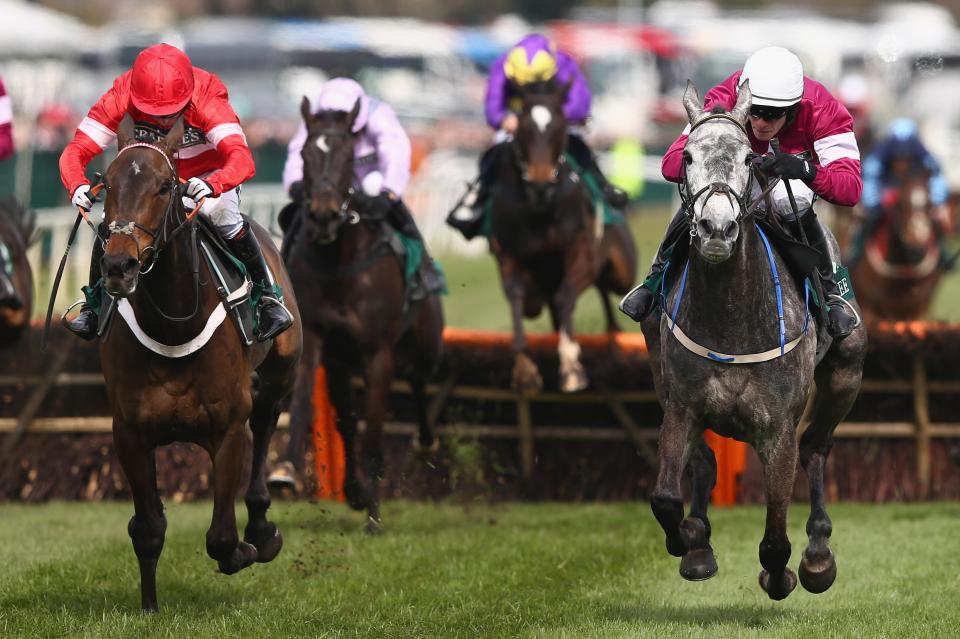  Buveur D'Air (left) winning at Aintree last season