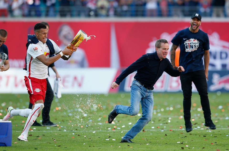  David Selke celebrates earning promotion to Bundesliga in very German way