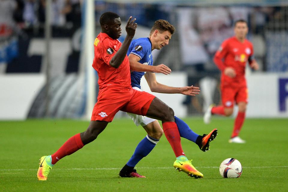  Dayotchanculle Upamecano in action for Austrian side, Red Bull Salzburg