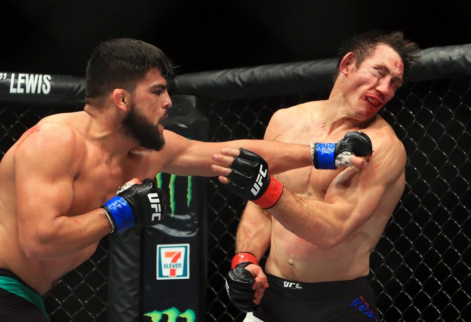  Stoppage win: Gastelum marked his middleweight debut with a TKO victory over Tim Kennedy