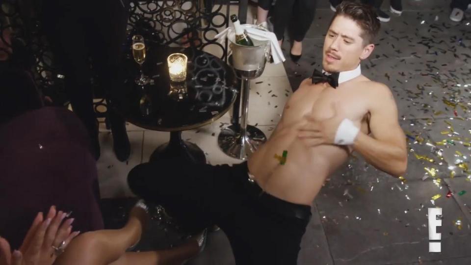  The dancer turned 'Magic Mike' for a sexy dance routine for the star