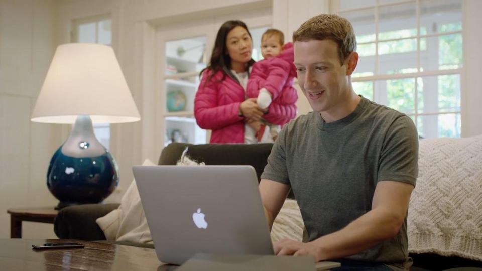  Zuckerberg's wife Priscilla Chan and their tot Max appear sceptical as they try Jarvis out