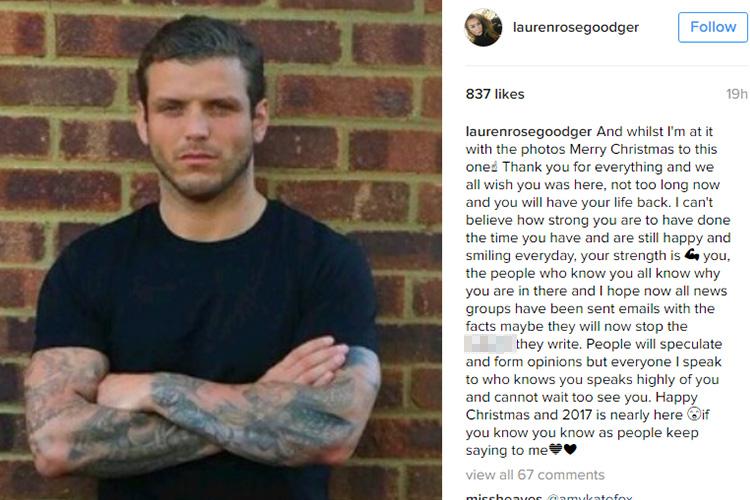  Lauren posted this sweet tribute to Joey Morrison, her jailbird boyfriend