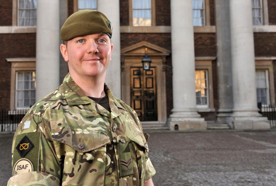  Carl Taylor was decorated with the Military Cross in 2012 for racing through enemy gunfire in Helmand to rescue three Afghan children