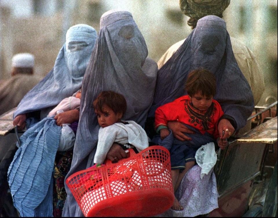  Under Taliban rules, women are not allowed to leave their homes unless accompanied by a male family member and also had to wear a full burqa