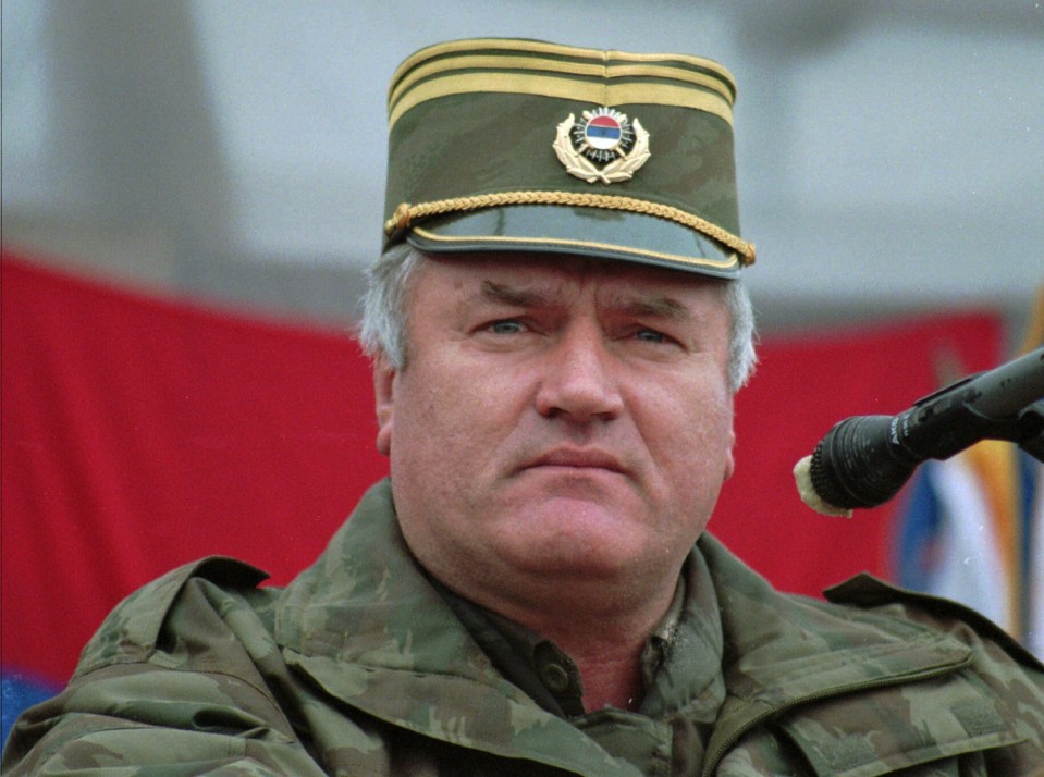 Ratko Mladic, pictured in 1995, is a former Bosnian Serb army commander 