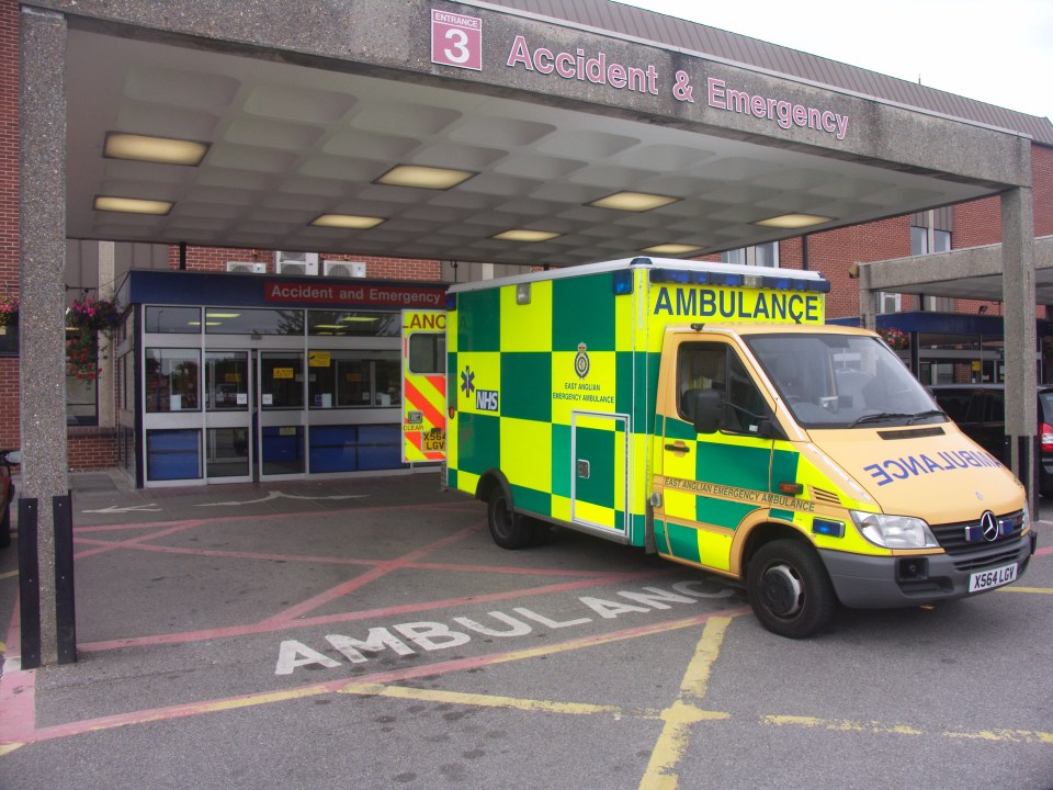 A man was stabbed outside Ipswich Hospital, sending it into lockdown