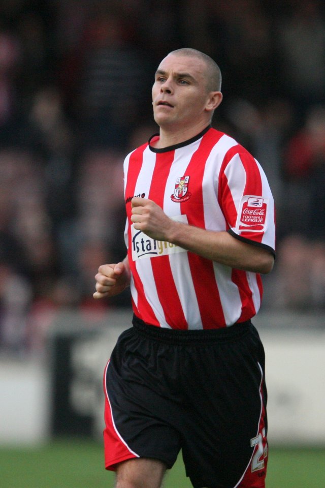  Jamie Forrester, pictured playing for Lincoln City, says he witnessed paedo scout Frank Roper raping a young Thai boy