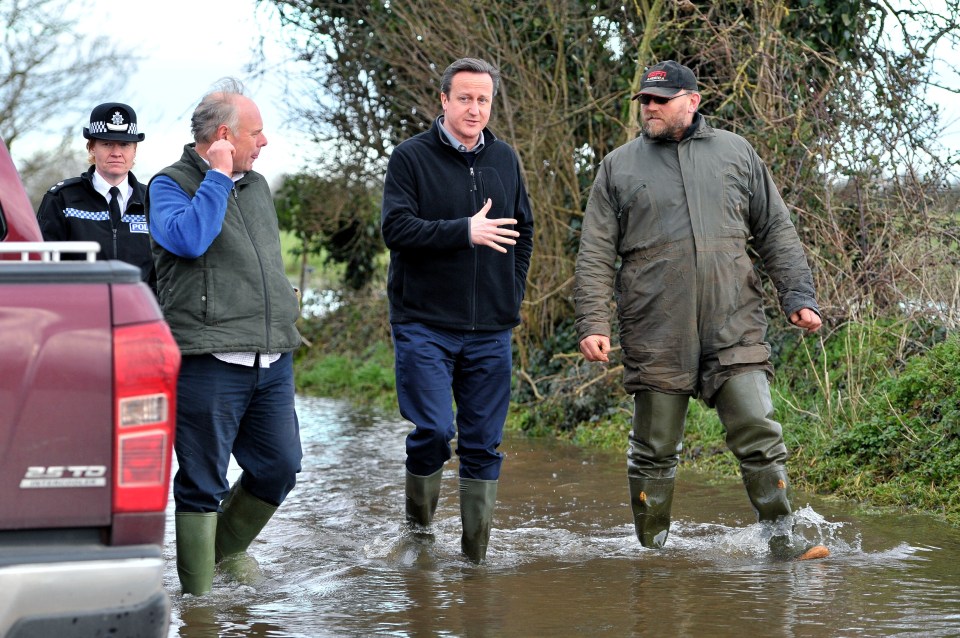  Ian Liddle Granger, second left, on a visit to a farm with former PM David Cameron