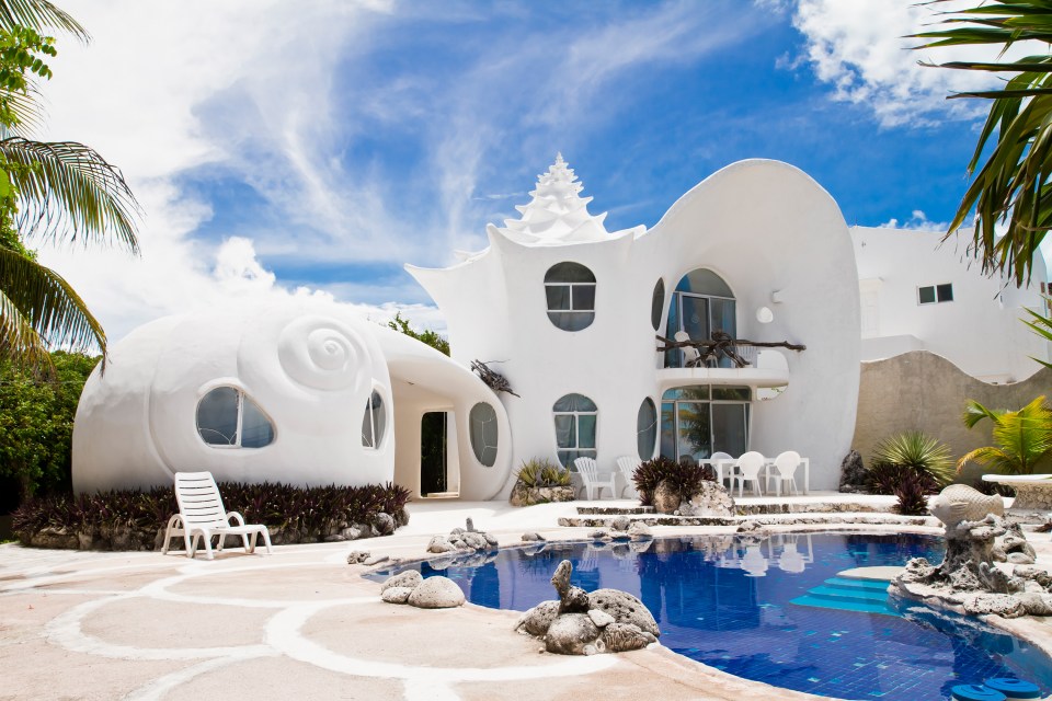  This house, built in the style of a giant sea shell, can be found on the Mexican island of Mujeres