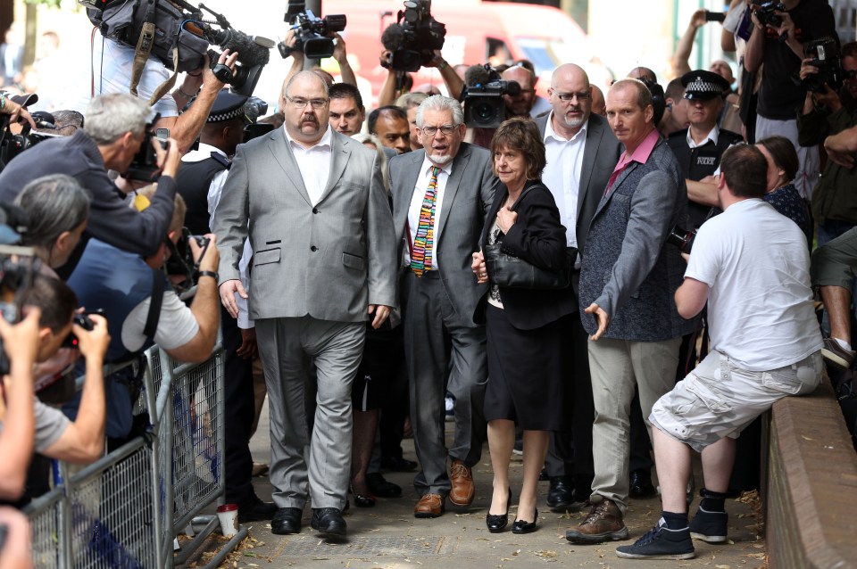  Rolf Harris arriving at Southwark Crown Court for sentencing ahead of his conviction