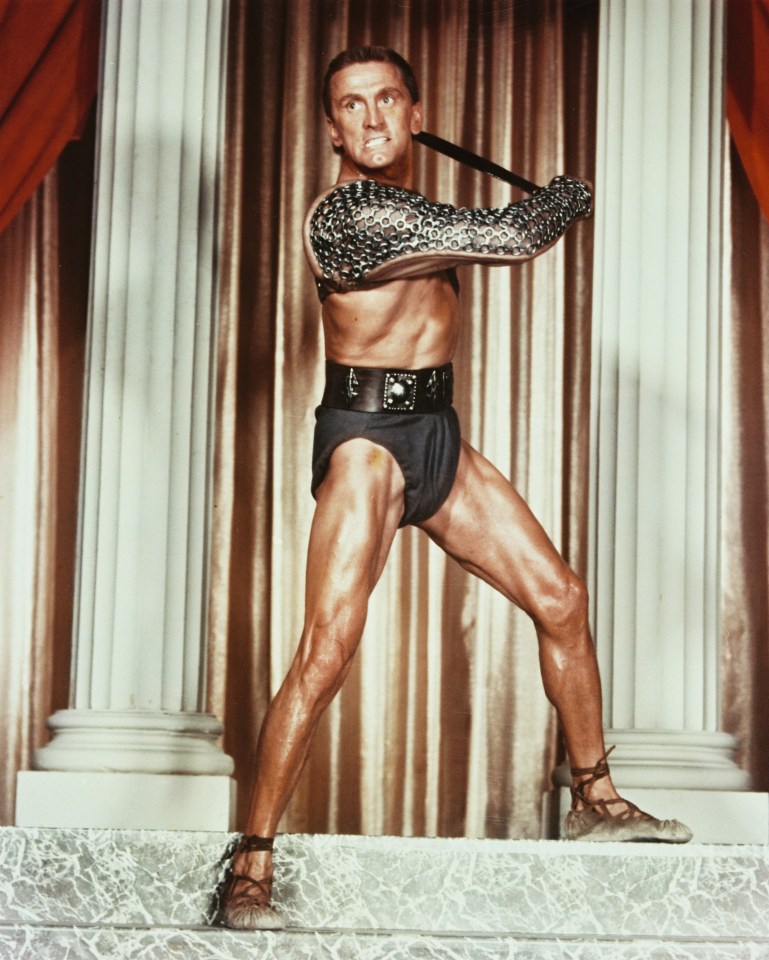  r Kirk Douglas plays the gladiator leader of a Roman slave revolt in 'Spartacus', directed by Stanley Kubrick', 1960