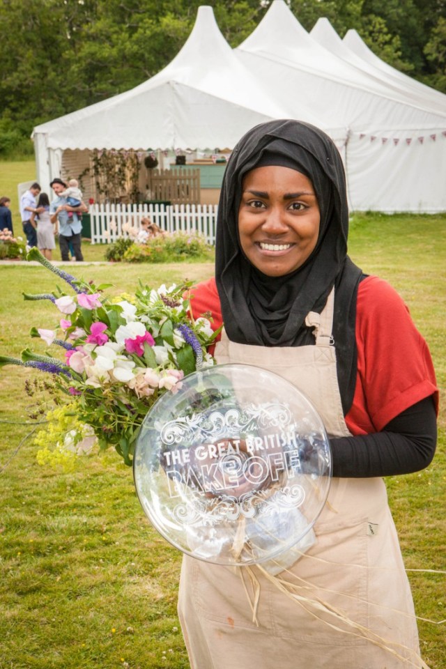  Nadiya Hussain is pictured being crowned champion of the 2015 Great British Bake Off