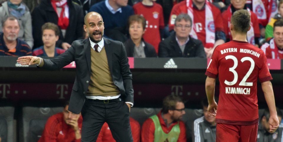  Pep Guardiola nurtured Joshua Kimmich while he was at Bayern Munich