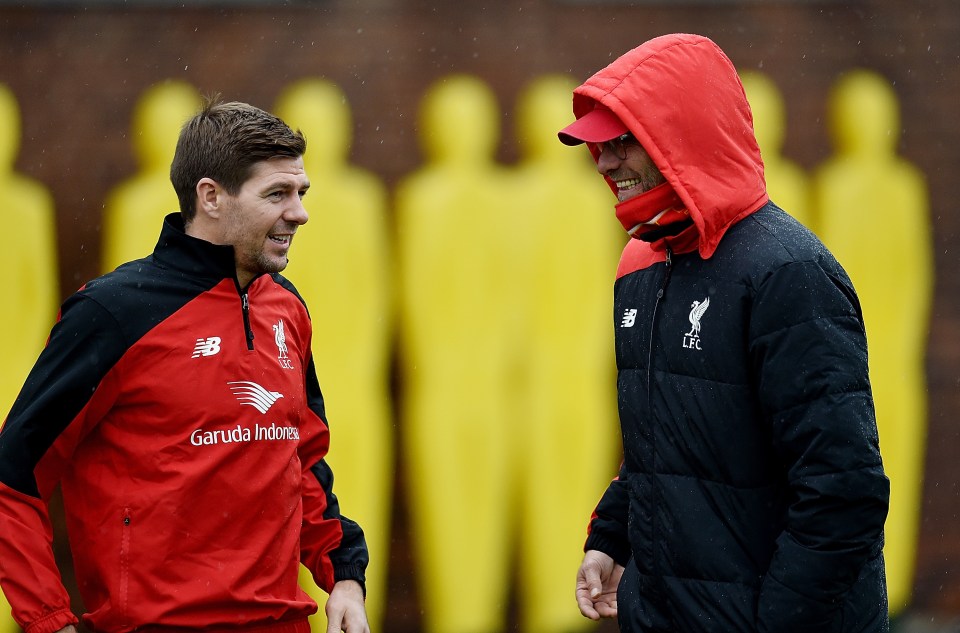  Steven Gerrard has frequently been spotted back at Liverpool with Jurgen Klopp