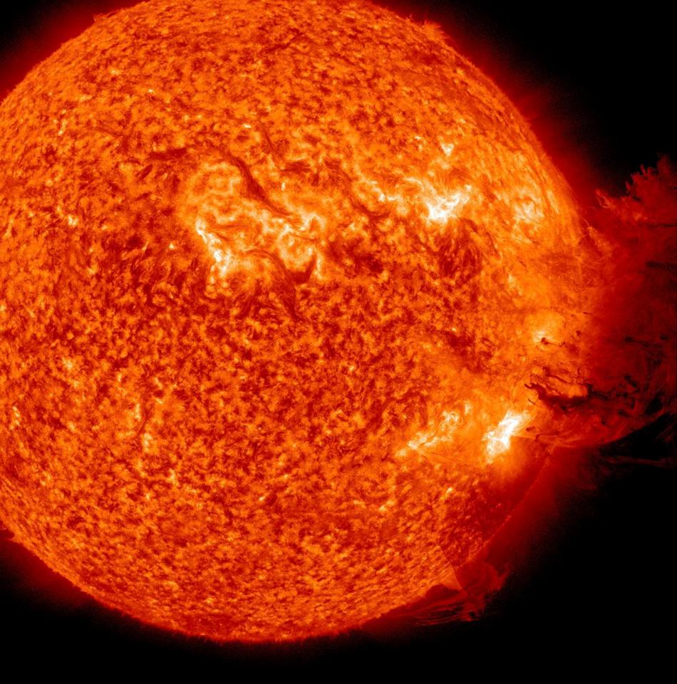  Bursts of electromagnetic energy that come from the Sun can cause worry that a gigantic flare could hurl enough energy to destroy earth, but Nasa says this is not possible