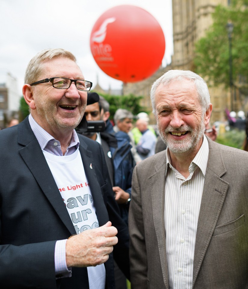  Allies: Jeremy Corbyn and Len McCluskey are friends