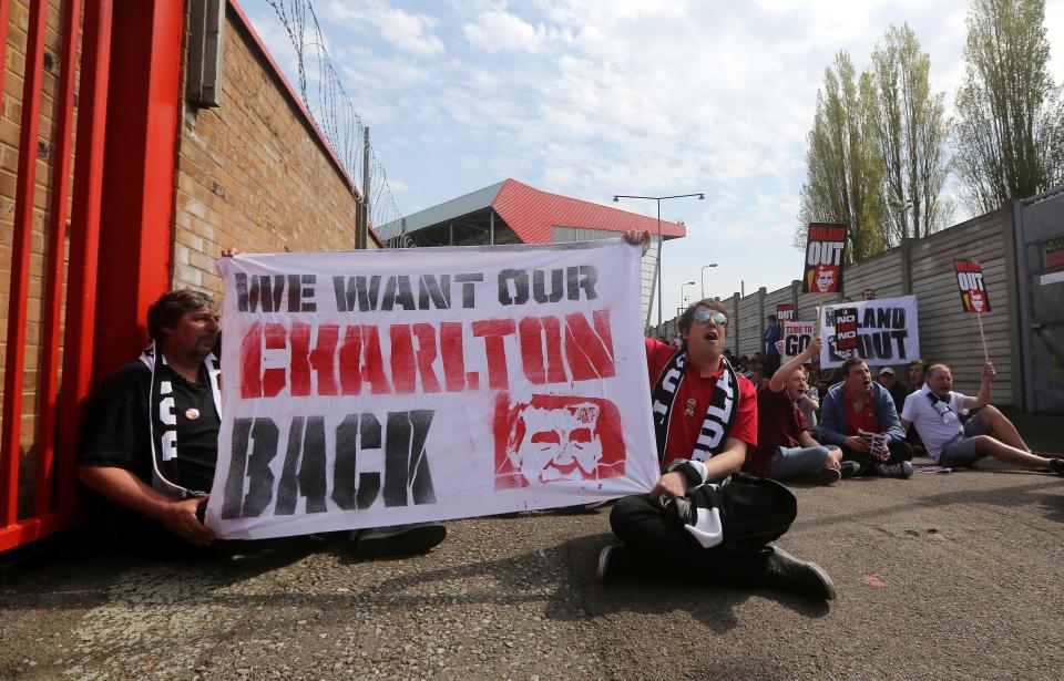 Charlton fans have made a number of protests against the Belgian owner