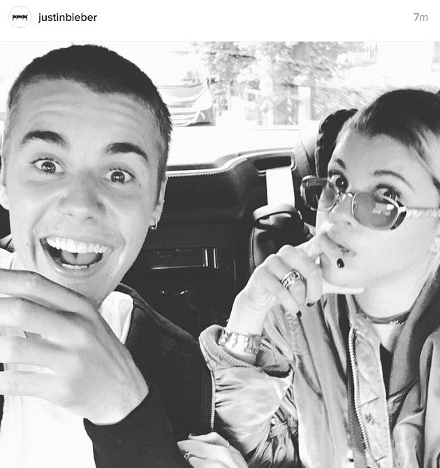  Justin was posting snaps of himself with his then girlfriend Sofia Richie