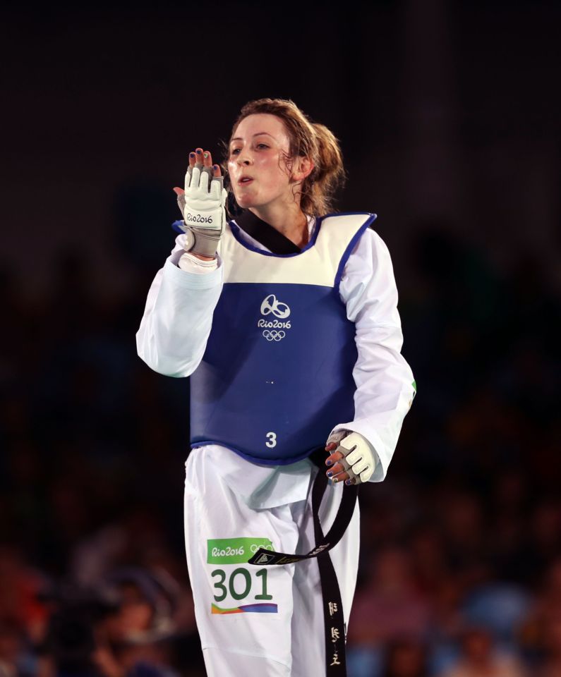 Great Britain's Jade Jones celebrates her gold medal