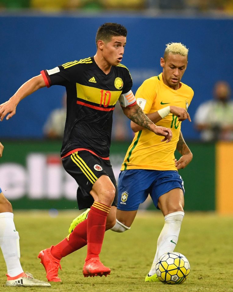  Neymar and James Rodriguez could feature in the friendly