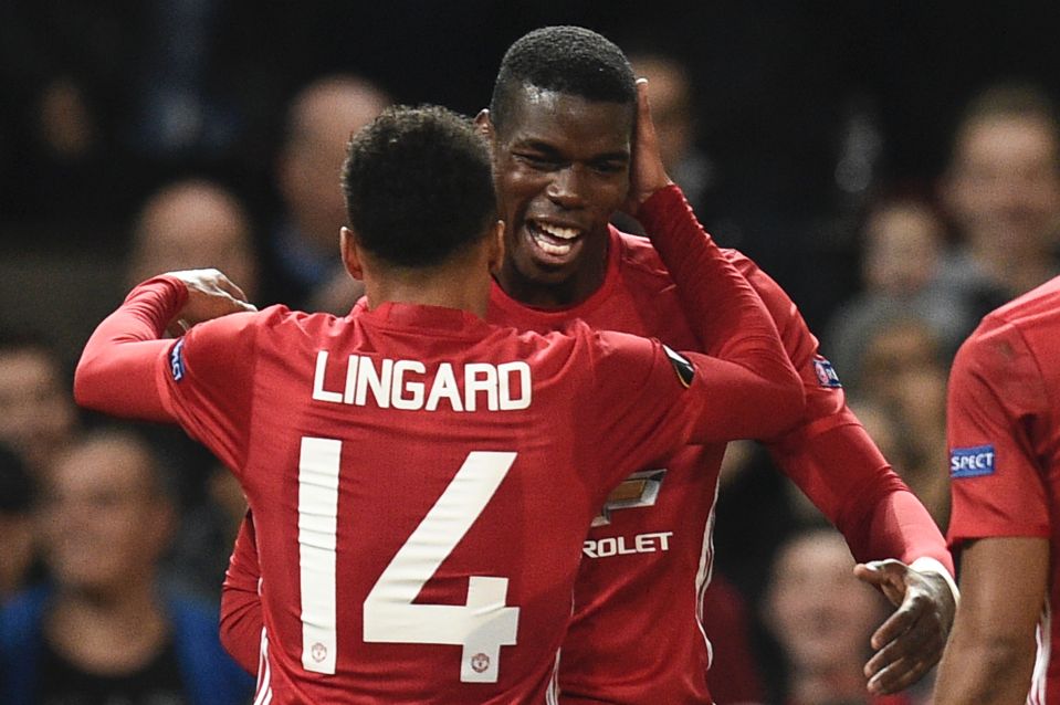  It is no surprise that Lingard's pal Paul Pogba anchors the midfield