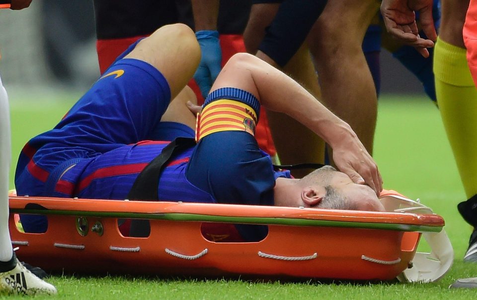  Iniesta has played just 13 times for Barca this season as he suffered a knee injury