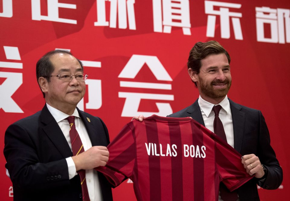  Andre Villas-Boas has taken over from Sven Goran Eriksson as boss of Shanghai SIPG