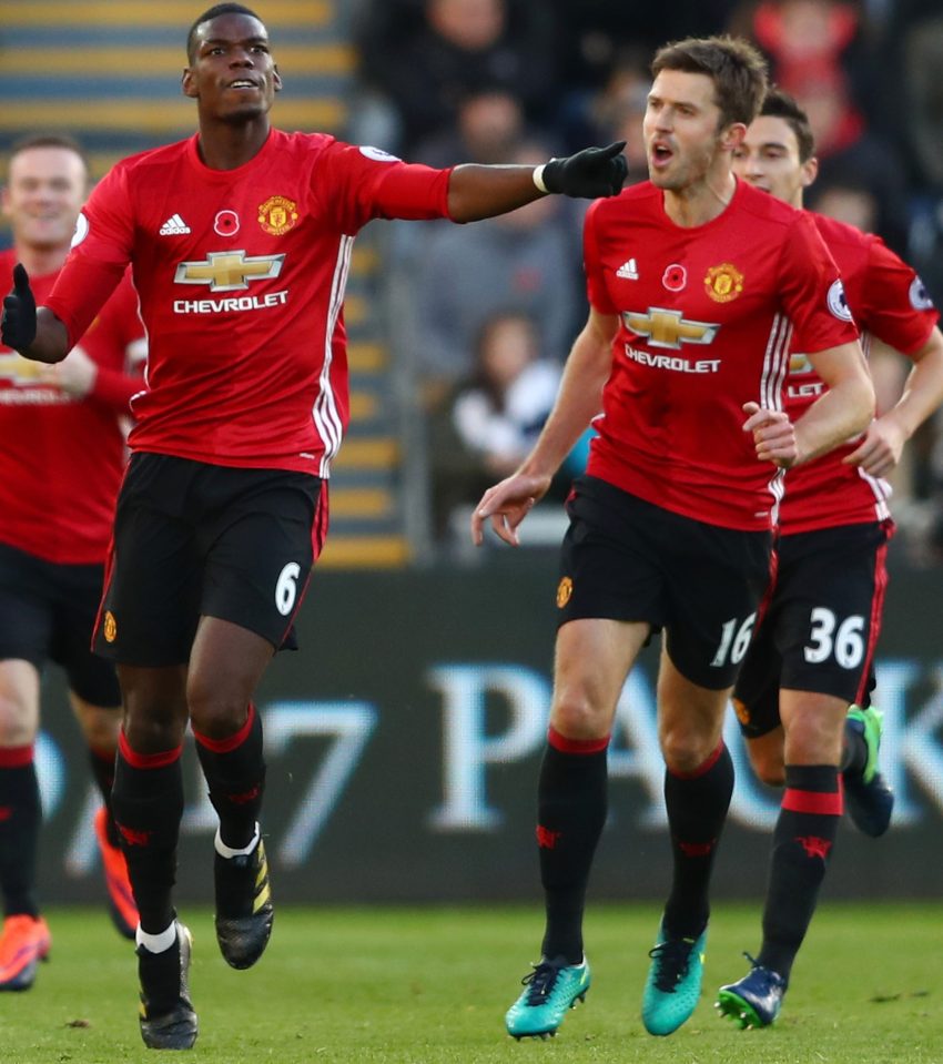  Pogba has flourished since Michael Carrick regained his place in the United midfield