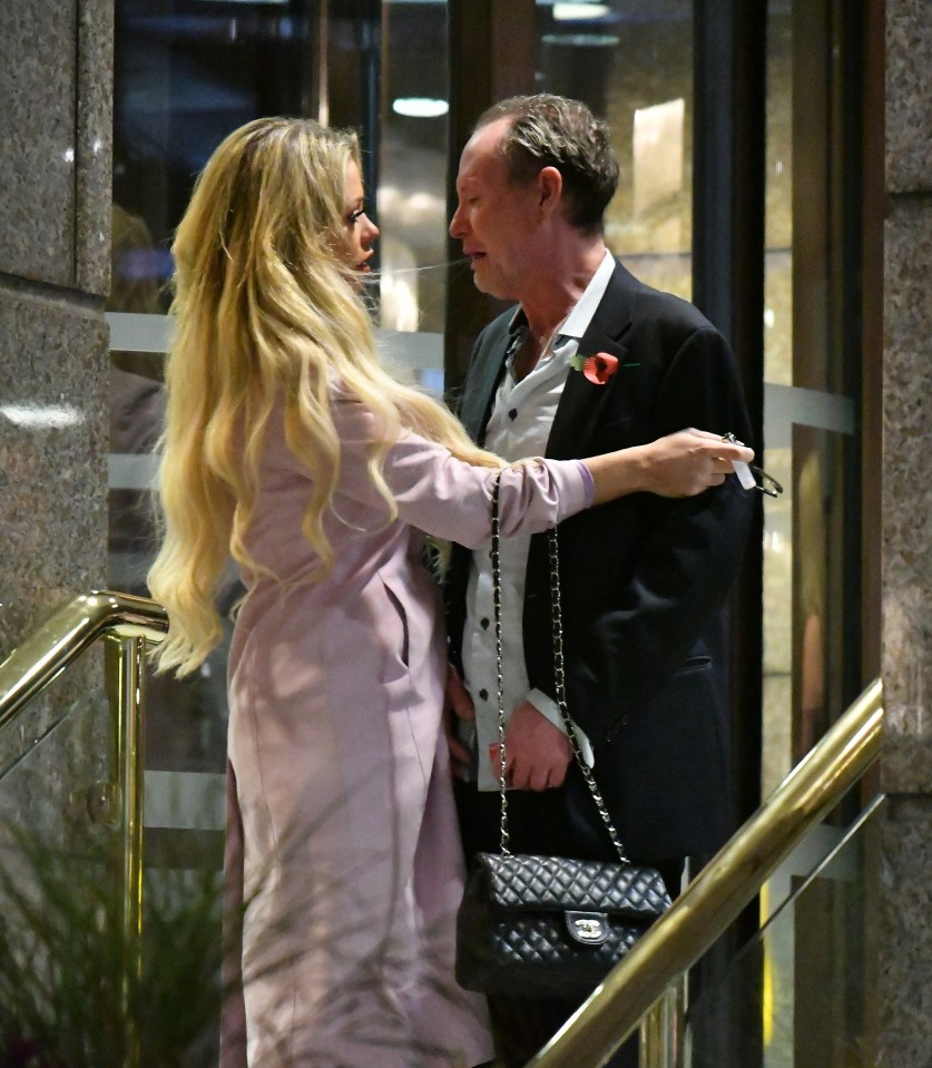  Tragic Gazza was seen weeping on stepdaughter Bianca’s shoulder outside the hotel in Kensington