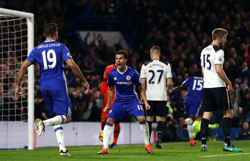  Pedro celebrates goal against Tottenham