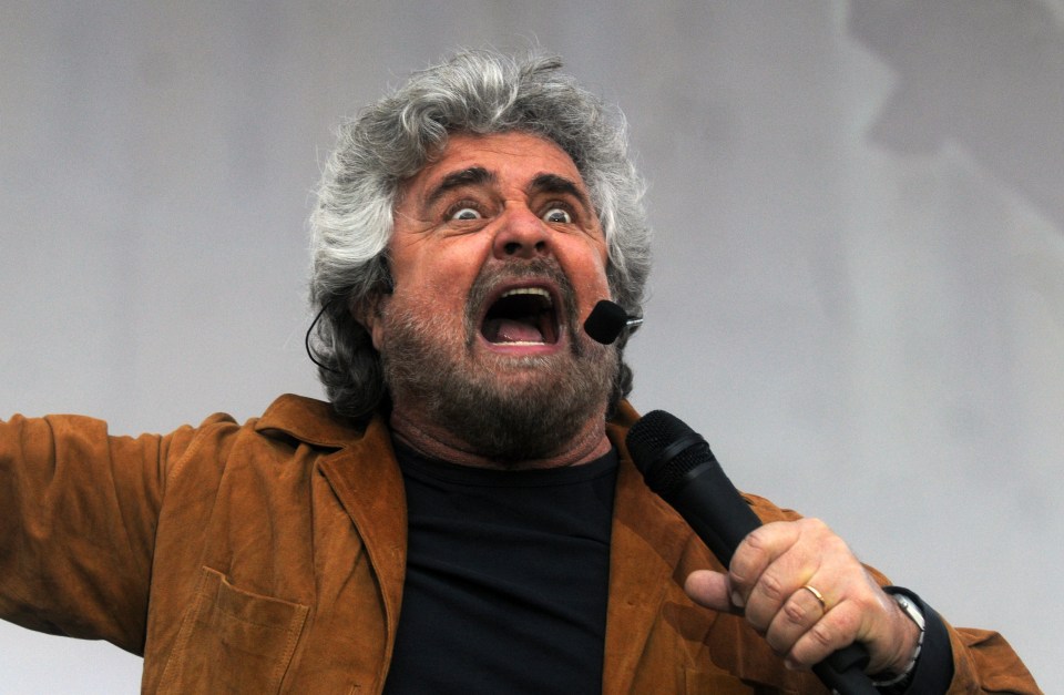  Watch this space... Italian Prime Minister, Matteo Renzi, says he will quit if he loses to comedian, Beppe Grillo, above, who is hostile to immigration