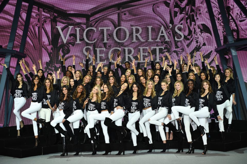  Pictured with Luma Grothe, Cindy Bruna, Bella Hadid, Lily Donaldson, Alessandra Ambrosio, Adriana Lima, Joan Smalls, Kendall Jenner, Irina Shayk and Gigi Hadid - and the other VS models